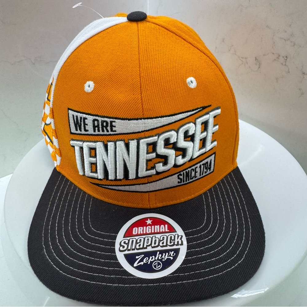 Zephyr Tennessee Snapback Hat - Orange and Black One Size NWT